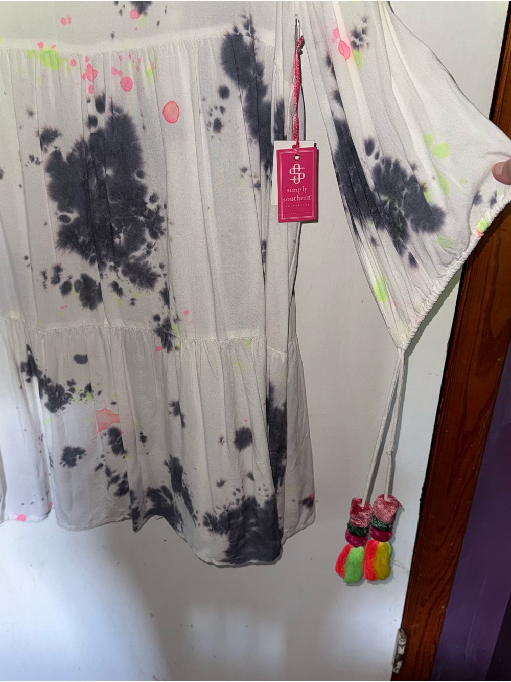 Simply Southern white tiered dress XL - Picture 3 of 5